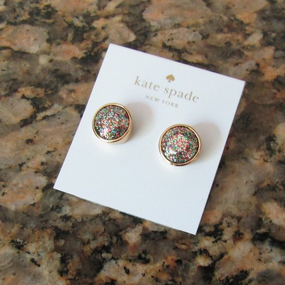 Kate Spade Glitter Gumdrop Stud Earring - Picture 4 of 4